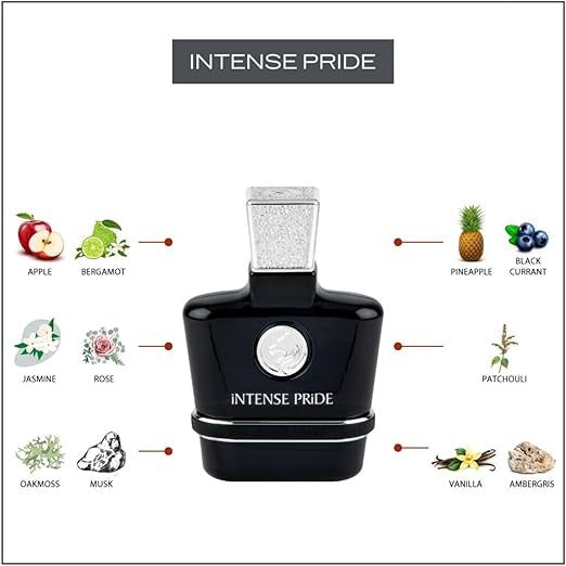 Intense Pride by Swiss Arabian - Eau de Parfum for Men - Luxury Long Lasting Masculine Fragrance - 100ml (3.4 FL OZ)