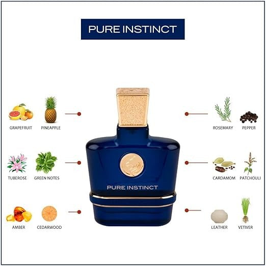 Pure Instinct by Swiss Arabian - Eau de Parfum for Men - Bold & Refreshing Masculine Fragrance - 100ml (3.4 FL OZ)