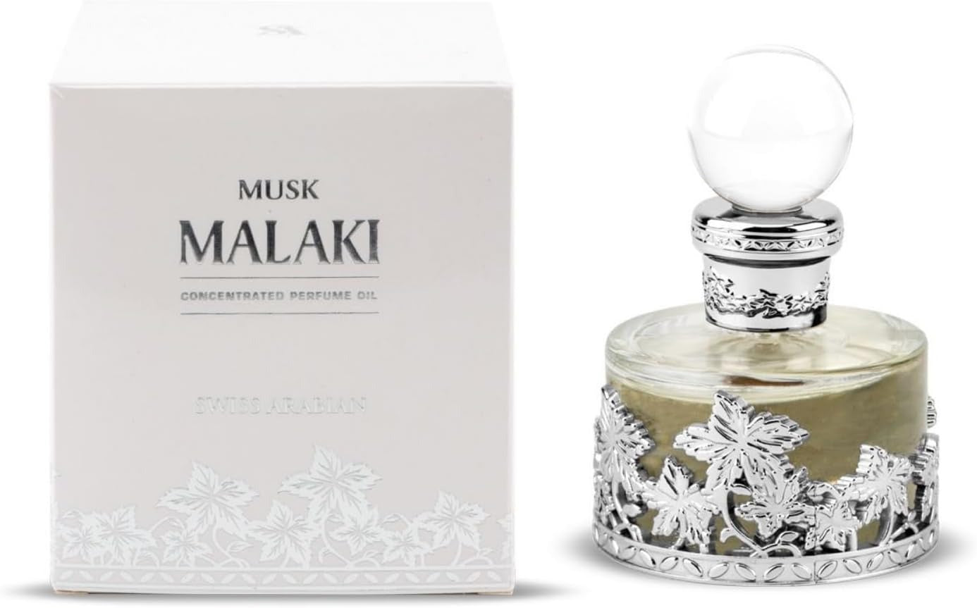 Swiss Arabian Musk Malaki Concentrated Perfume Oil – Luxury Oriental Fragrance for Men & Women – Alcohol-Free Attar (20ml)