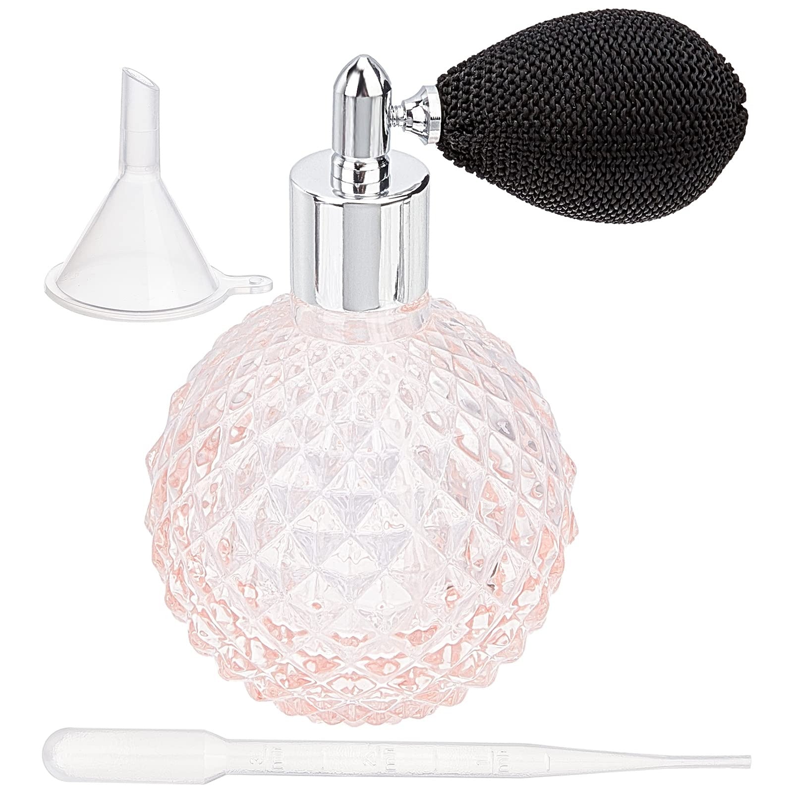 Vintage Pink Perfume Atomizer Bottle – Elegant Refillable Glass Spray Bottle for Women