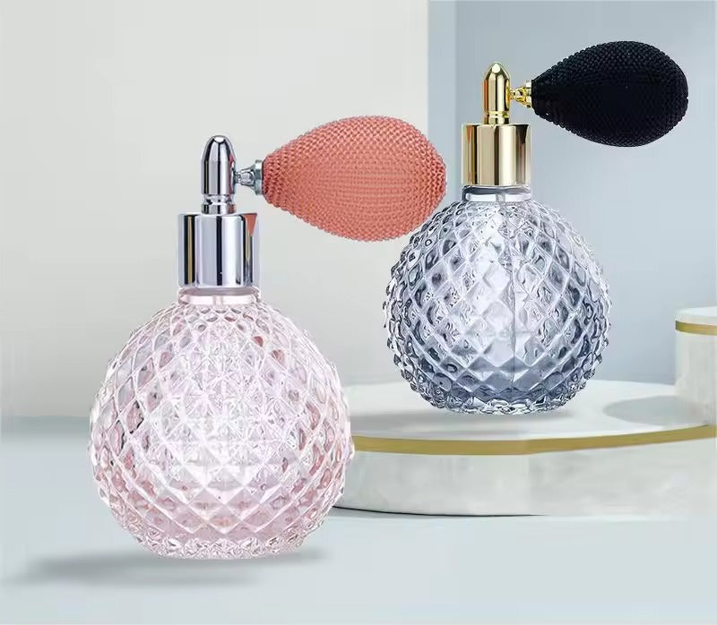 Vintage Pink Perfume Atomizer Bottle – Elegant Refillable Glass Spray Bottle for Women
