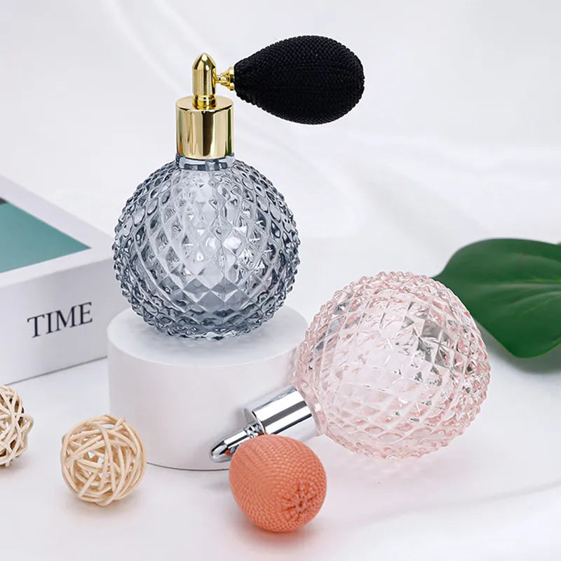 Vintage Pink Perfume Atomizer Bottle – Elegant Refillable Glass Spray Bottle for Women