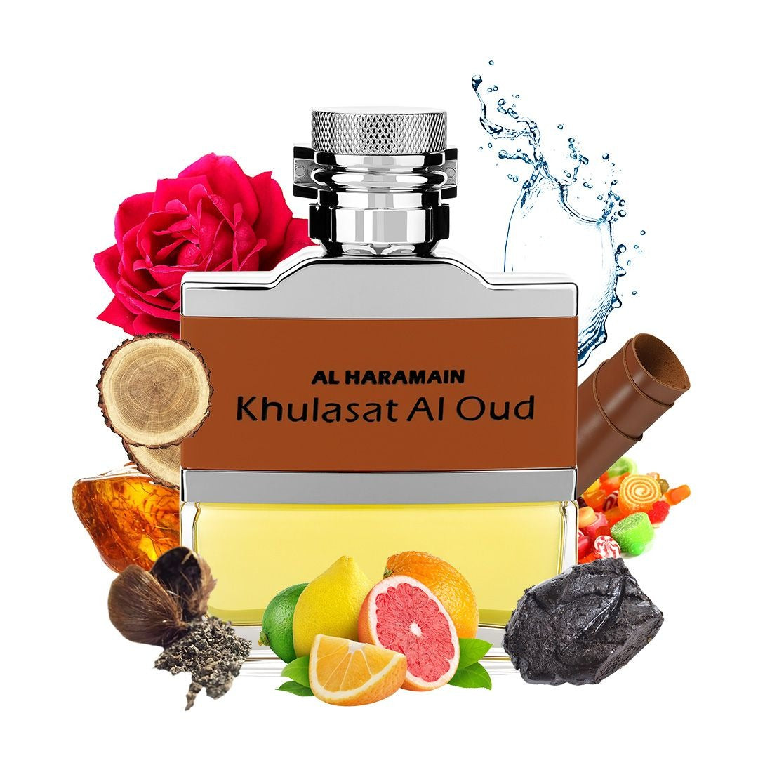 Al Haramain Khulasat Al Oud Eau De Parfum – Premium Oriental Oud Fragrance – 100ML